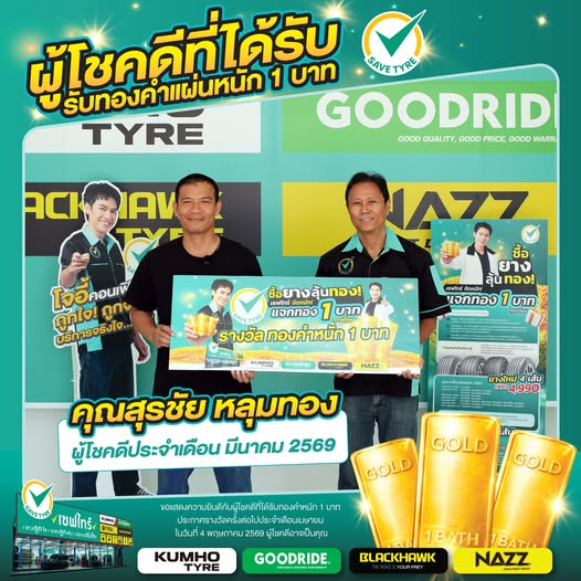 ผู้โชคดีประจำเดือน มีนาคม 2569