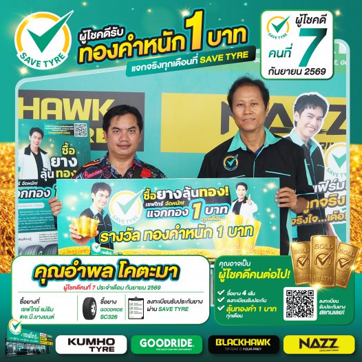 ผู้โชคดีประจำเดือน กันยายน 2569